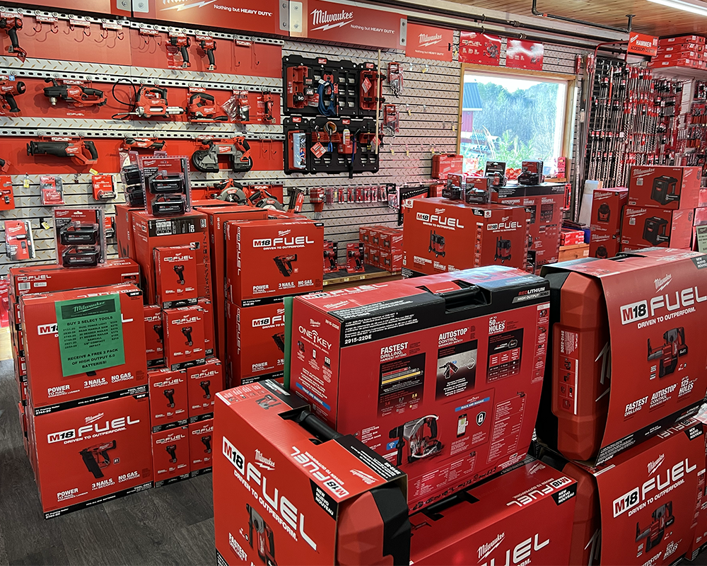buy milwaukee tools wall of products