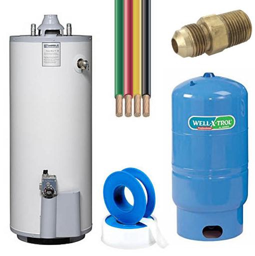 white water heater and blue tank plumbing supply vermont